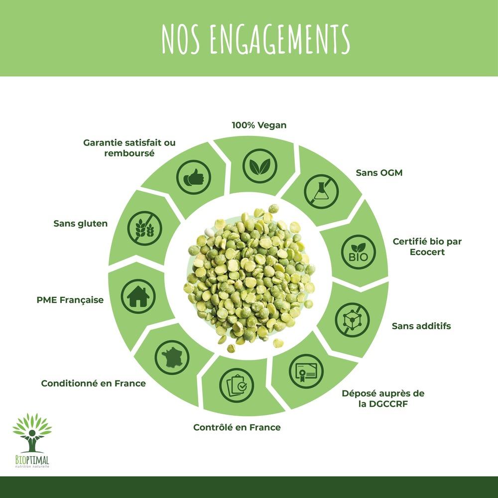 Protéine de Pois Bio en Poudre -  3kg thumbnail