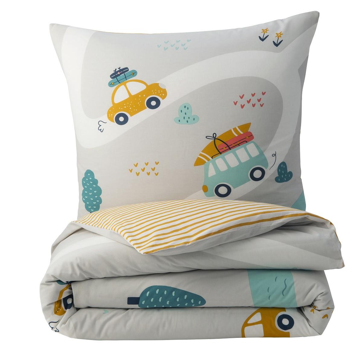 Parure de lit enfant imprimé voiture thumbnail