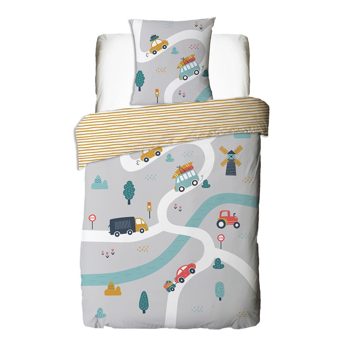 Parure de lit enfant imprimé voiture thumbnail