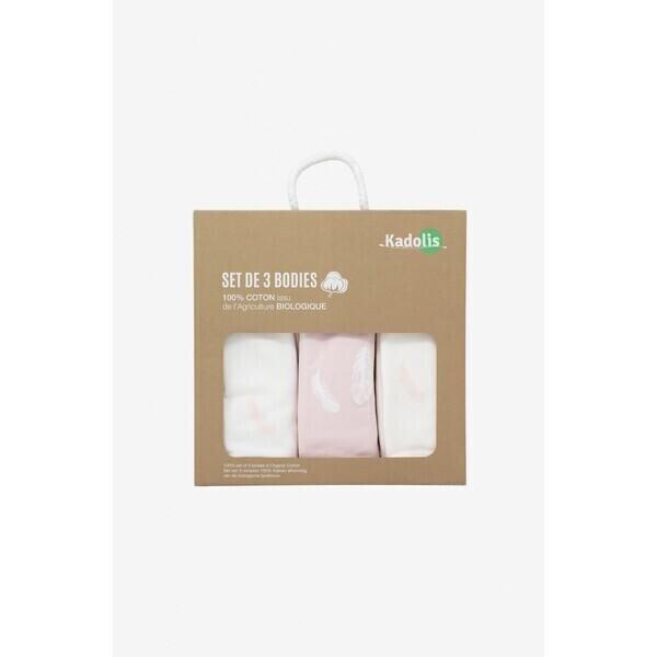 Body manches longues en Coton Bio à motifs plumes (lot de 3) thumbnail