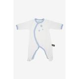 Pyjama bébé Coton Bio blanc motifs étoiles thumbnail