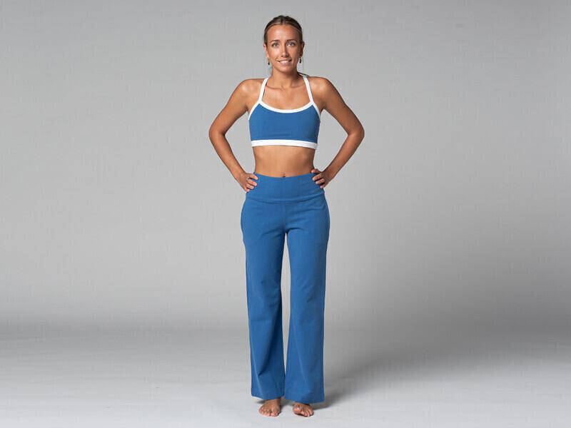 Pantalon de yoga Femme Jazzy - Bio Bleu - XS