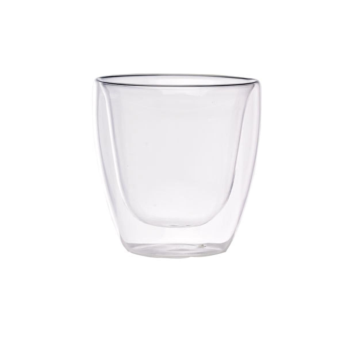 Mini verre borosilicate double paroi "Boogy" 80ml D6,5x6,5cm-12u
