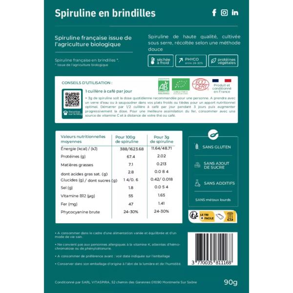 Spiruline en brindilles 90g française & bio thumbnail